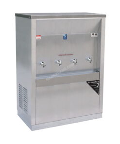 ตู้กดน้ำเย็นสแตนเลส แบบต่อท่อ 4 ก๊อก MAXCOOL รุ่น MC-4PW