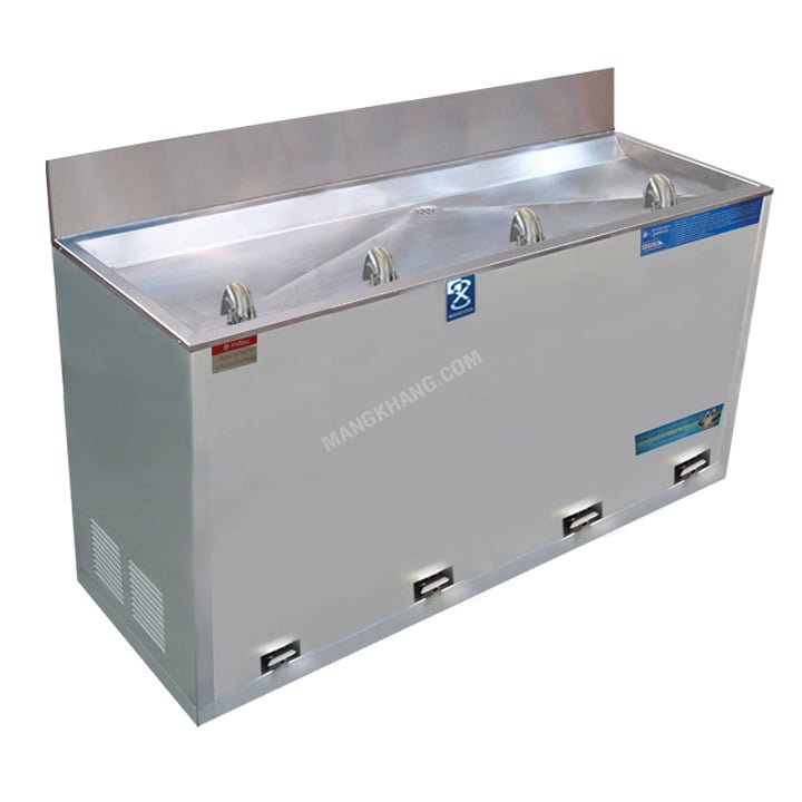 ตู้กดน้ำเย็นระบบปิด เท้าเหยียบ ก๊อกน้ำพุ 4 ก๊อก MAXCOOL รุ่น MC-RF04