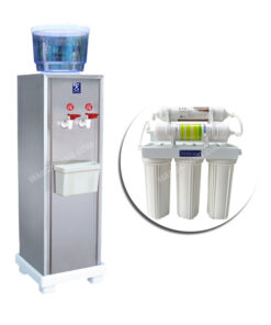 ตู้กดน้ำร้อน MAXCOOL 2 ก๊อก มีเครื่องกรองในตัว พร้อมถังสำรองน้ำ รุ่น OTH-H2STD+US-1UF-10P+WFWST8L